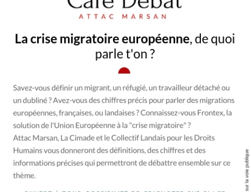 Café débat d’ATTAC le 8 février : « crise migratoire » européenne, de quoi parle t’on ?